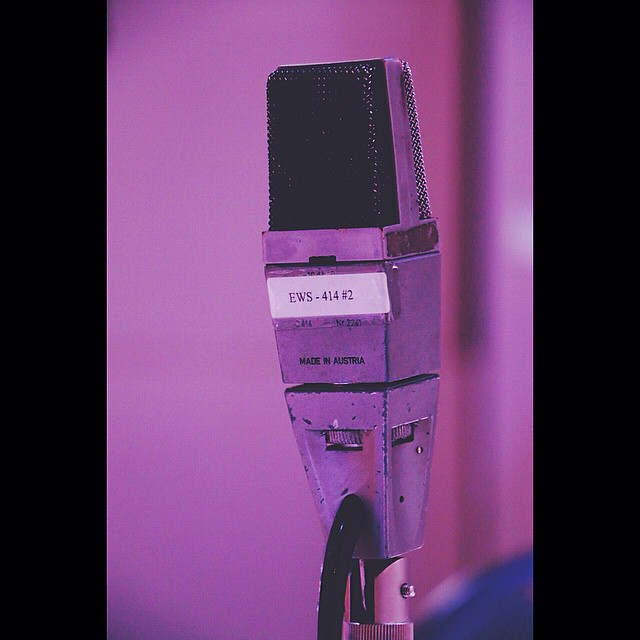 And this very old #vintage #AKG #C414. Just wow. #EastWestStudios #StringSession