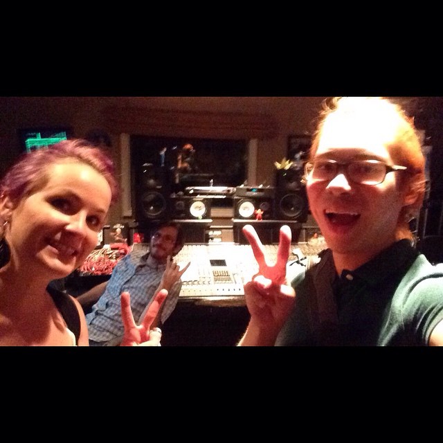 Recording session with Anni (@kannika_music) at @spitfirestudio before she leave